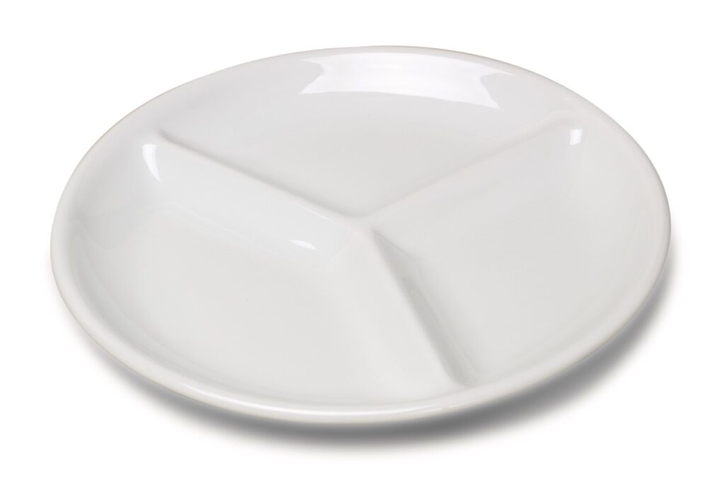 Grande assiette Mauriac ronde 3 compartiments 245 mm