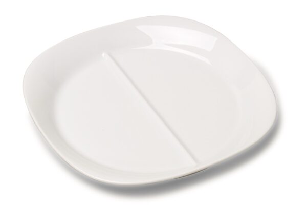 Assiette carrée séparation basse Labattut 210 x 210 mm