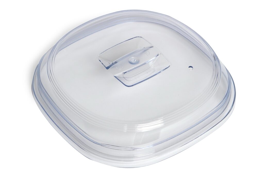 Couvre-assiette carré 220 x 220 mm cristal