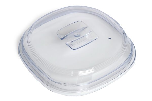 Couvre-assiette carré 220 x 220 mm cristal