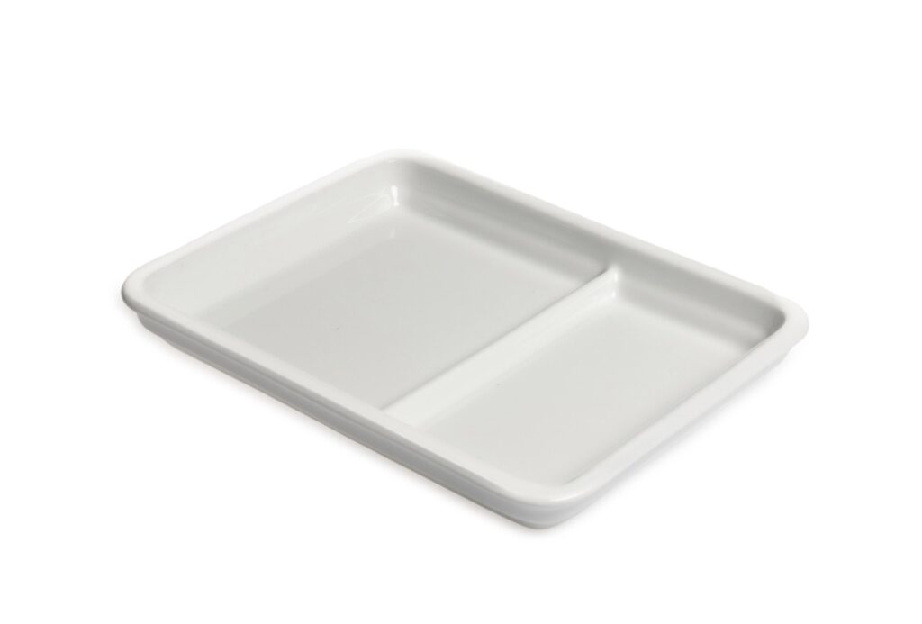 Assiette rectangulaire à séparation 240 x 190 mm