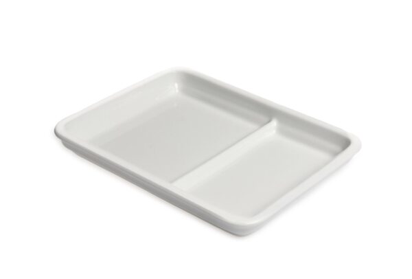 Assiette rectangulaire à séparation 240 x 190 mm