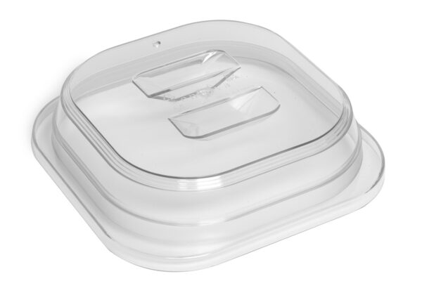 Couvre-assiette carré 180 x 180 mm cristal